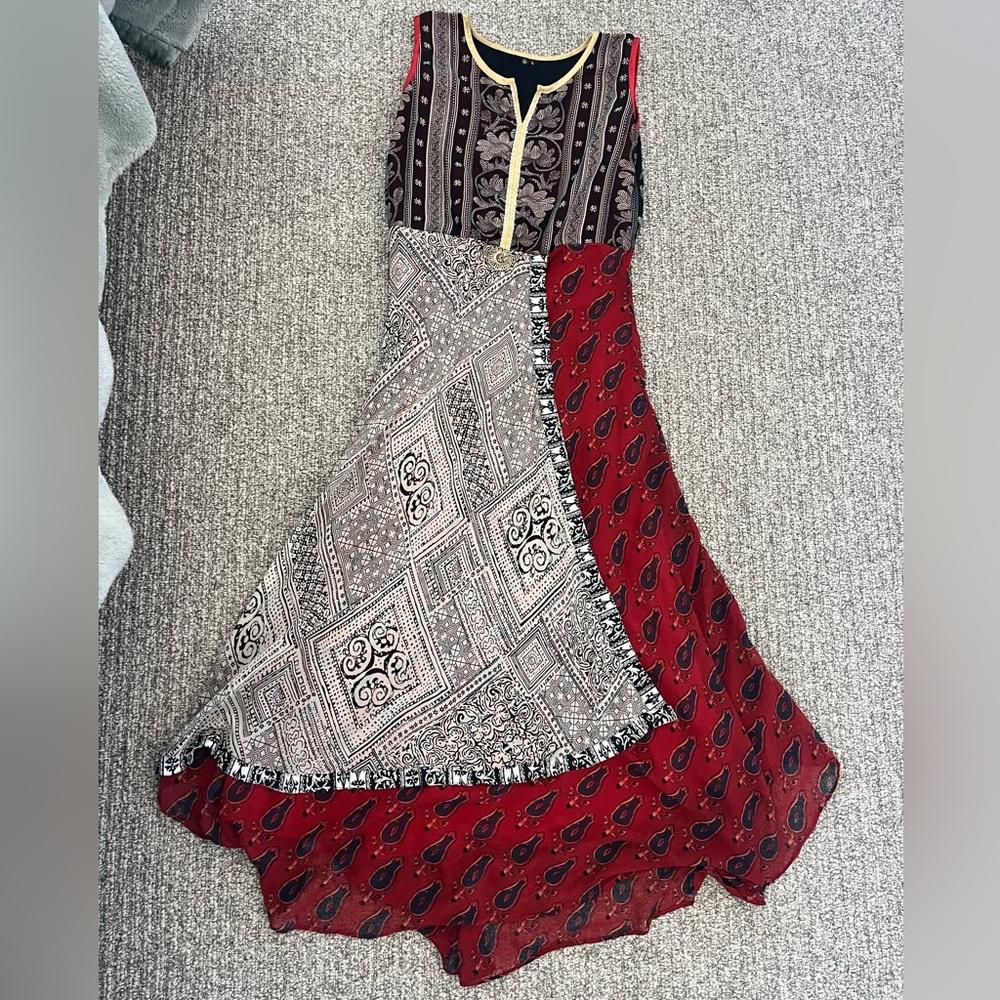 Multi-colored printed Kurta